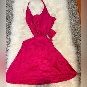 Hot Pink halter dress